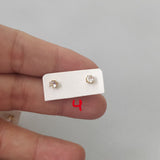 Arete dormilonas brillo en acero inoxidable