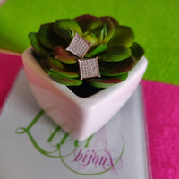 Arete Plateado cuadrado-73