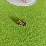 Arete dorado circulo-97