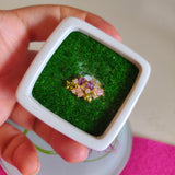 Arete dorado flor colores-98