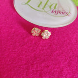 Arete dorado flor -111