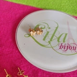 Arete dorado flor-123
