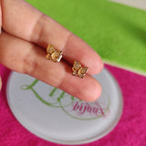 Arete dorado flor-123