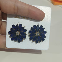 Arete flor azul-175