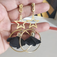 Arete estrella dorado larguito-188