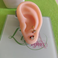 Arete acero rosquita Minnie-214