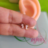 Arete acero rosquita Anna Elsa-215