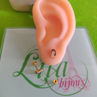 Arete acero rosquita Anna Elsa-215