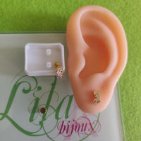 Arete acero rosquita Elsa-216