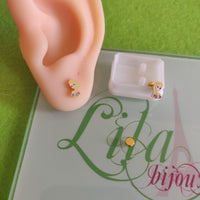 Arete acero rosquita Elsa-216