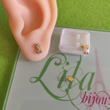 Arete acero rosquita Elsa-216