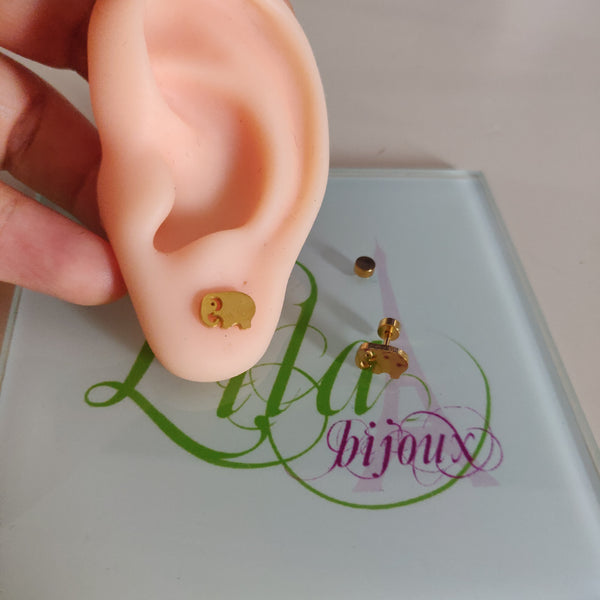 Arete acero rosquita Elefante-218
