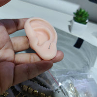 Aretes brillo nariz plata 925