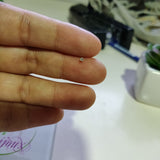 Aretes brillo nariz plata 925