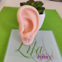 Aretes Dormilona brillo plata 925-43