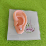 Aretes Dormilona brillo plata 925-43