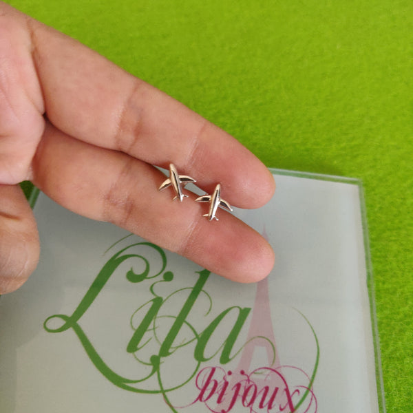 Aretes plata 925 avion-81