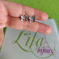 Aretes plata 925 mariposa-117