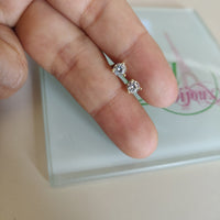 Aretes plata baño oro 14k brillo-122