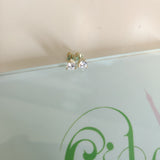 Aretes plata baño oro 14k brillo-122