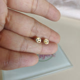 Aretes plata baño oro 14k sonrisa-123