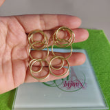 Aretes plata baño oro 14k largo-131