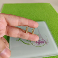 Argollas plata baño oro 14k-132