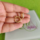 Argollas plata baño oro 14k-132