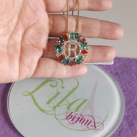 Cadena Oro Laminado Letra R Colores