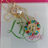Cadena Oro Laminado Letra R Colores