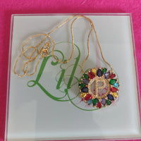 Cadena Oro Laminado Letra P Colores