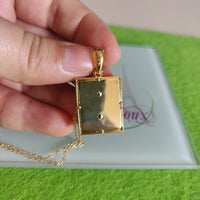 Cadena Oro Laminado Sagrado corazón de Jesús 18 capas de oro 14k-22