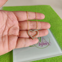Cadena baño oro 14k corazon-30