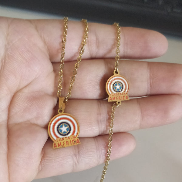 Set Cadena y guillo niño acero inoxidable Superman