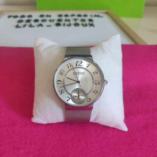Reloj Seton plateado grande 2