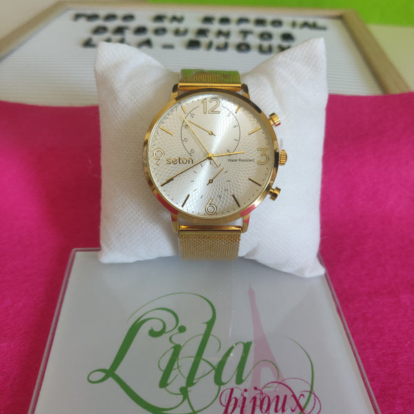 Reloj seton dorado grande 2