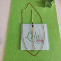 Set Cadena y guillo niño acero inoxidable dorado