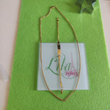 Set Cadena y guillo niño acero inoxidable dorado