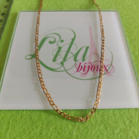 Cadena acero inoxidable dorado niño-02
