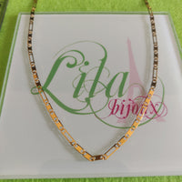 Cadena acero inoxidable dorado niño-01