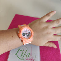Reloj deportivo salmon