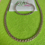 Set hombre cadena y guillo plateado modelo 2
