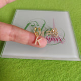 Medalla Iniciales Plata 925 con baño oro 14k-Varios modelos
