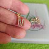 Medalla Iniciales Plata 925 con baño oro 14k-Varios modelos