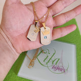 Cadena acero inoxidable rey y reyna king and queen