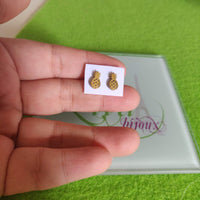 Arete acero inoxidable piña