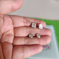 Arete tous blanco plata 925