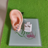 Arete dormilonas plata 925 Brillo-Varios tamaños a escoger