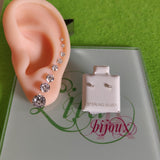 Arete dormilonas plata 925 Brillo-Varios tamaños a escoger