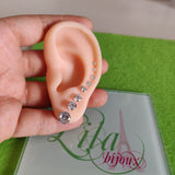 Arete dormilonas plata 925 Brillo-Varios tamaños a escoger